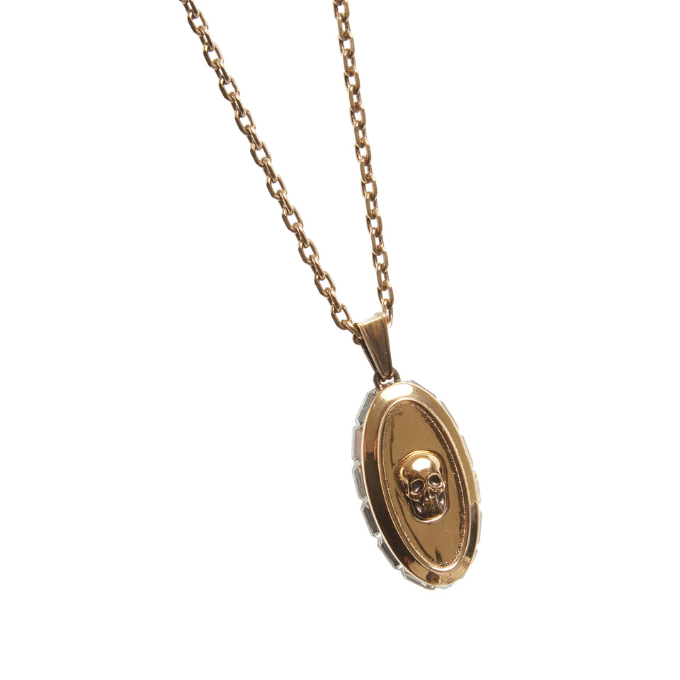 Golden brass ''Skull'' necklace
