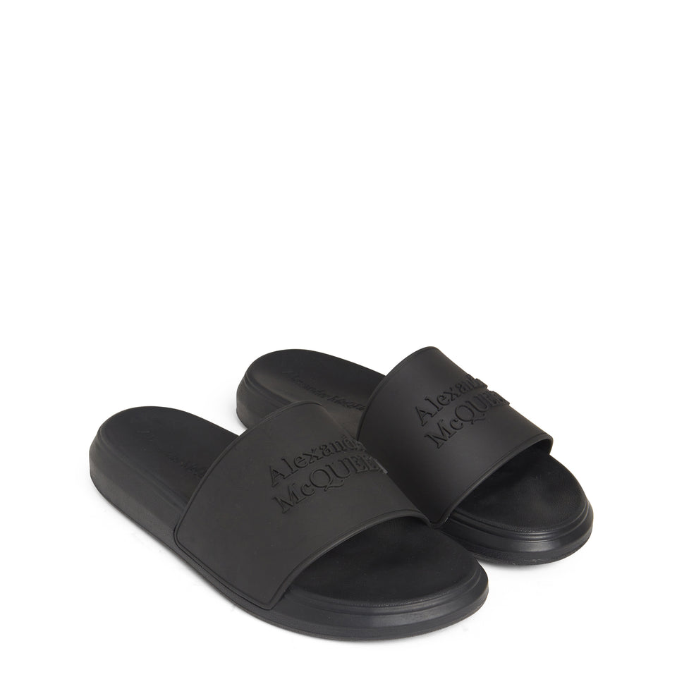 Black rubber sandal