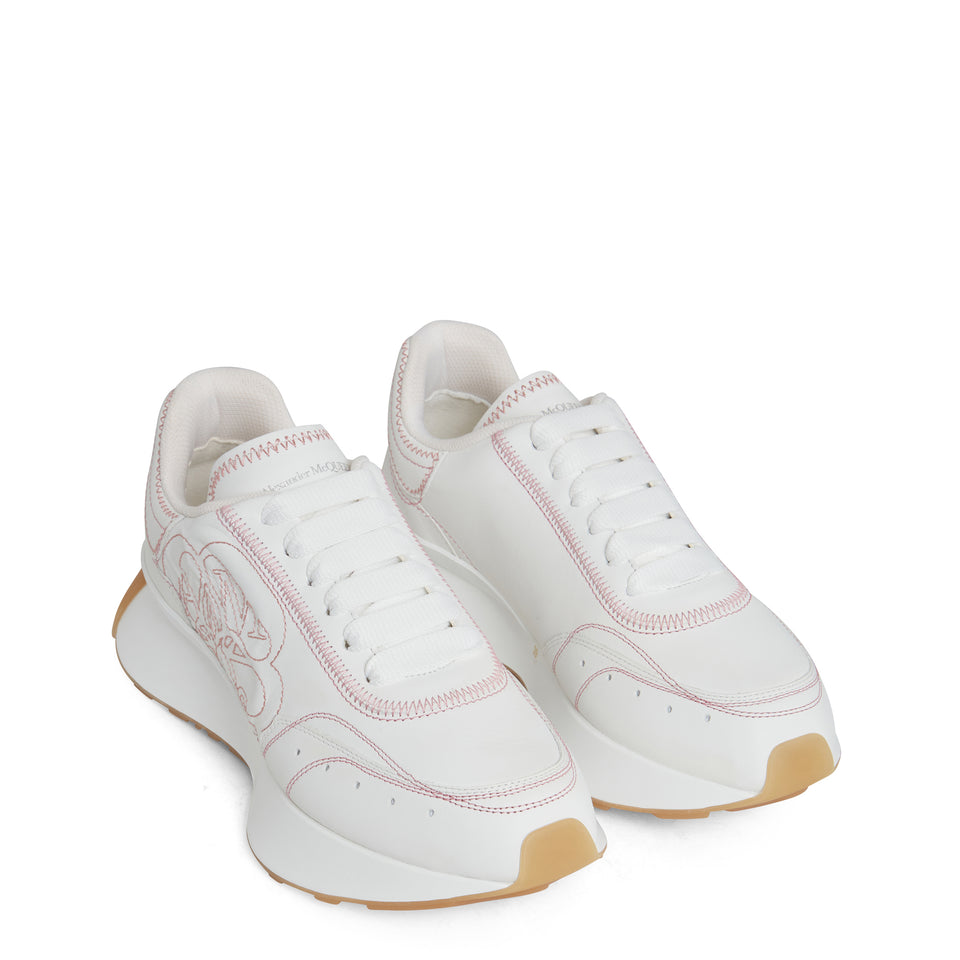 White leather ''Sprint Runner'' sneakers