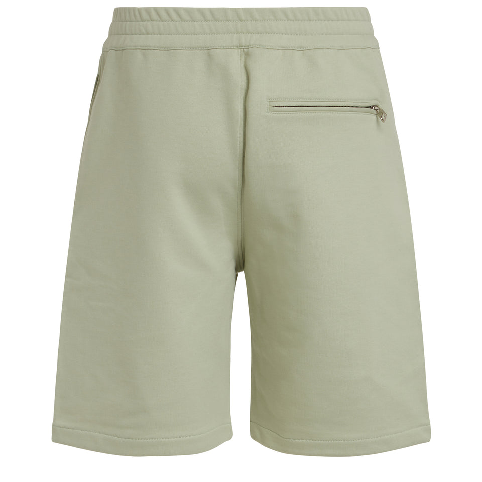 Green cotton shorts