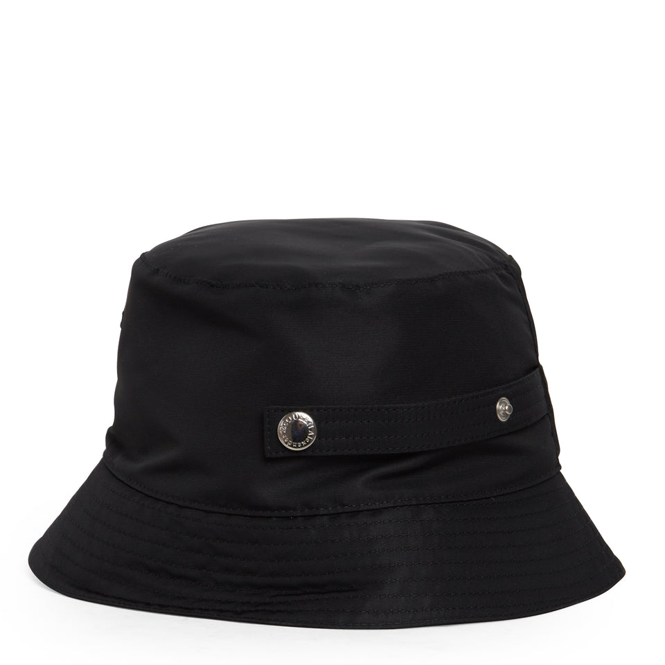 Black nylon fisherman's hat