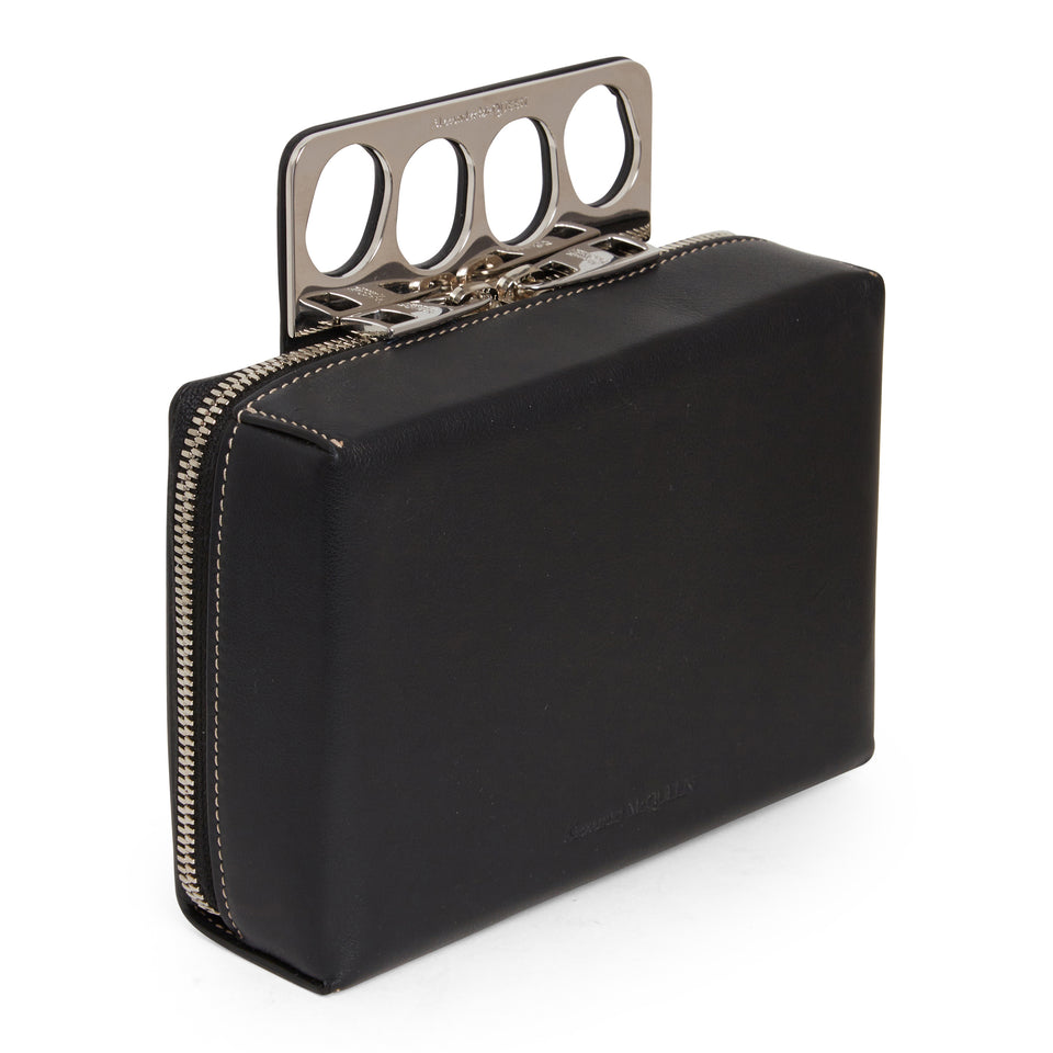 Black leather mini ''Grip'' handbag