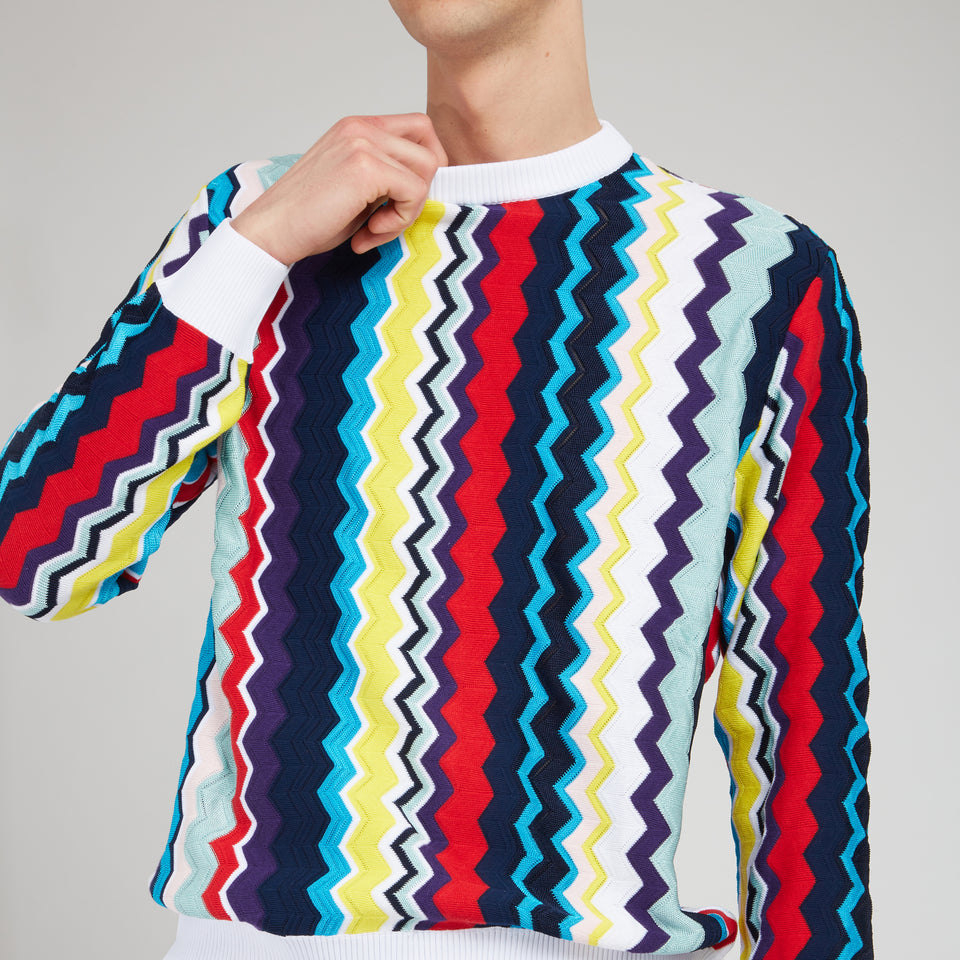 Maglione in cotone multicolor
