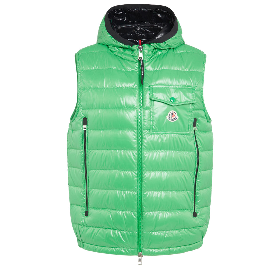 Green fabric ''Ragot'' padded vest