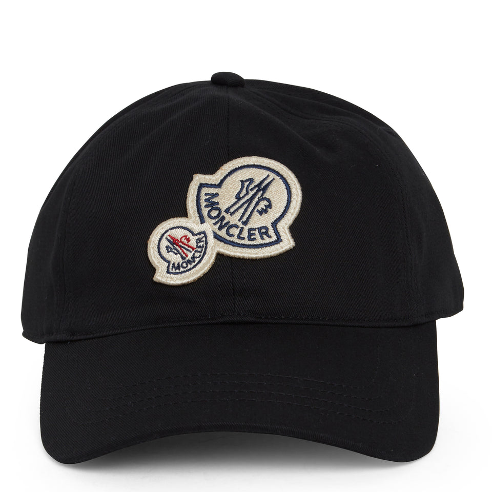 Black cotton baseball cap