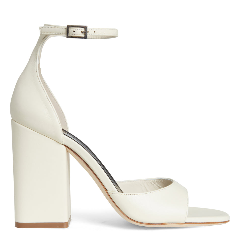 Sandal "Fiona" in white leather