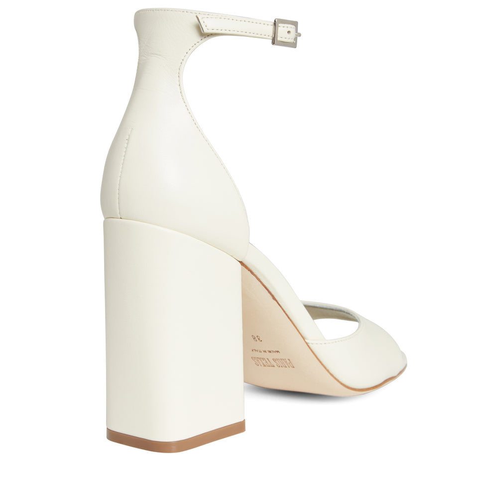 Sandal "Fiona" in white leather