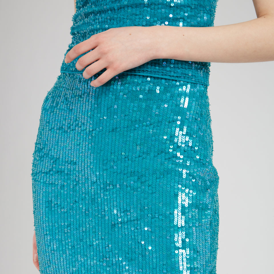 Light blue fabric "Gleam" skirt