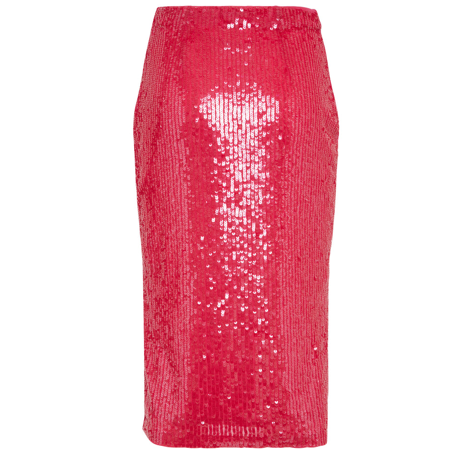 Fuchsia fabric "Gleam" skirt