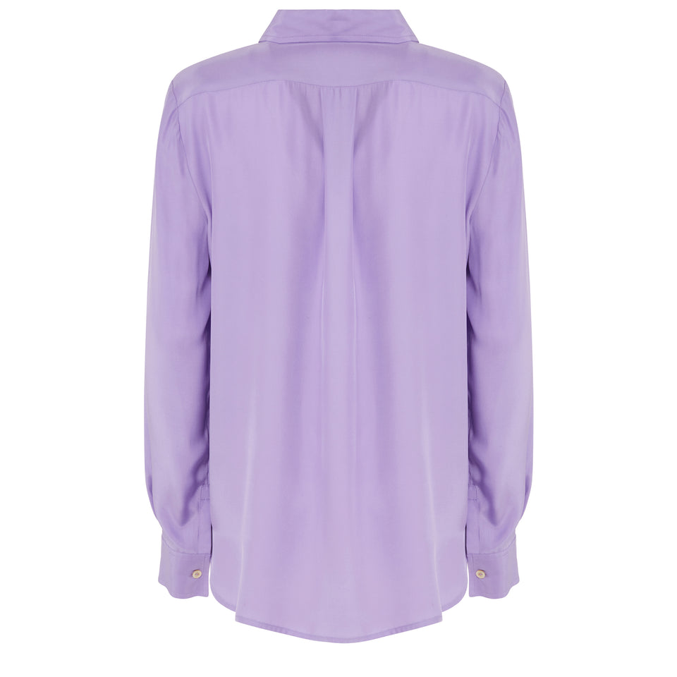 Purple silk shirt