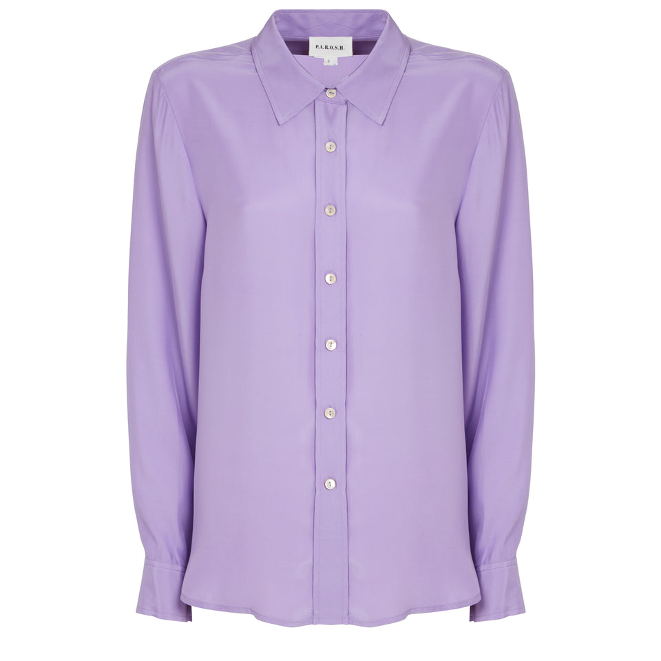 Purple silk shirt