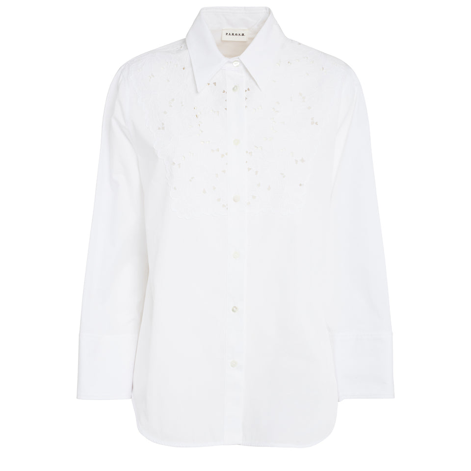 White cotton oversized shirt