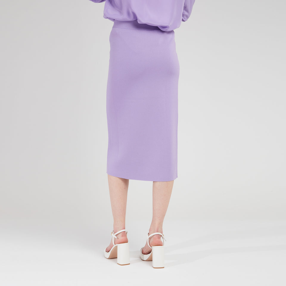 Purple fabric long skirt
