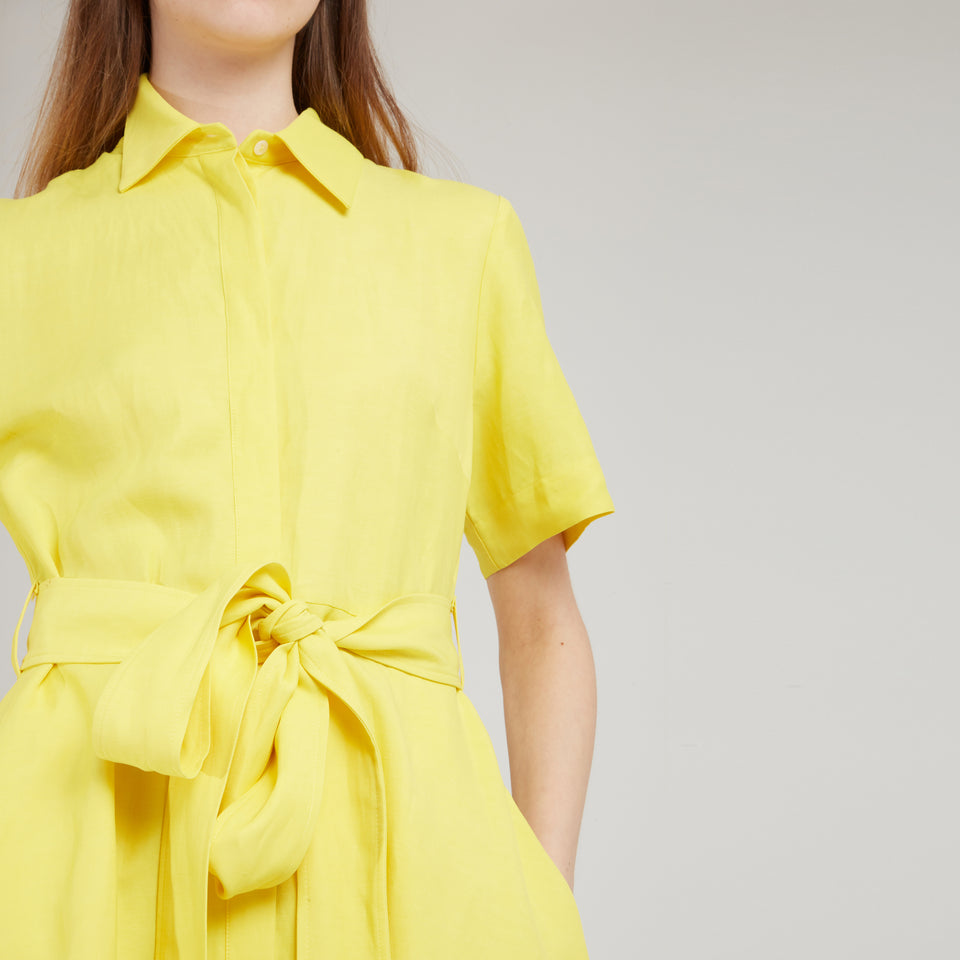 ''Raisa'' dress in yellow fabric