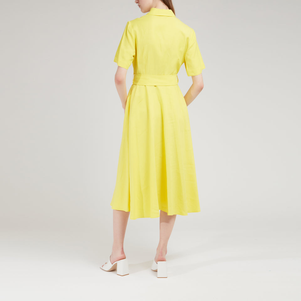 ''Raisa'' dress in yellow fabric