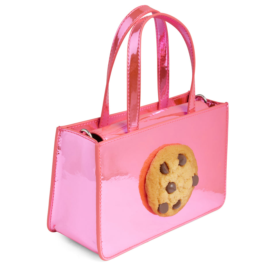 Borsa ''Cookie'' piccola in pvc rosa