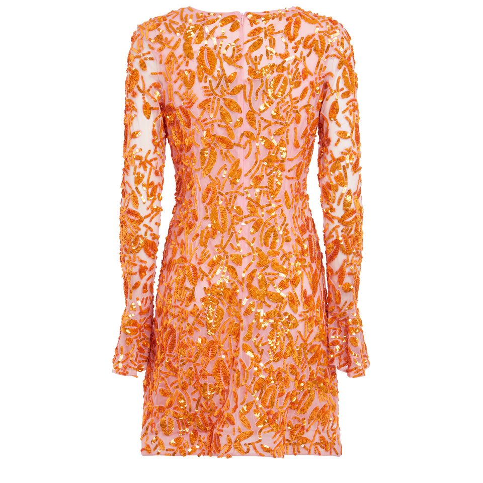 ''Lupita'' dress in orange fabric