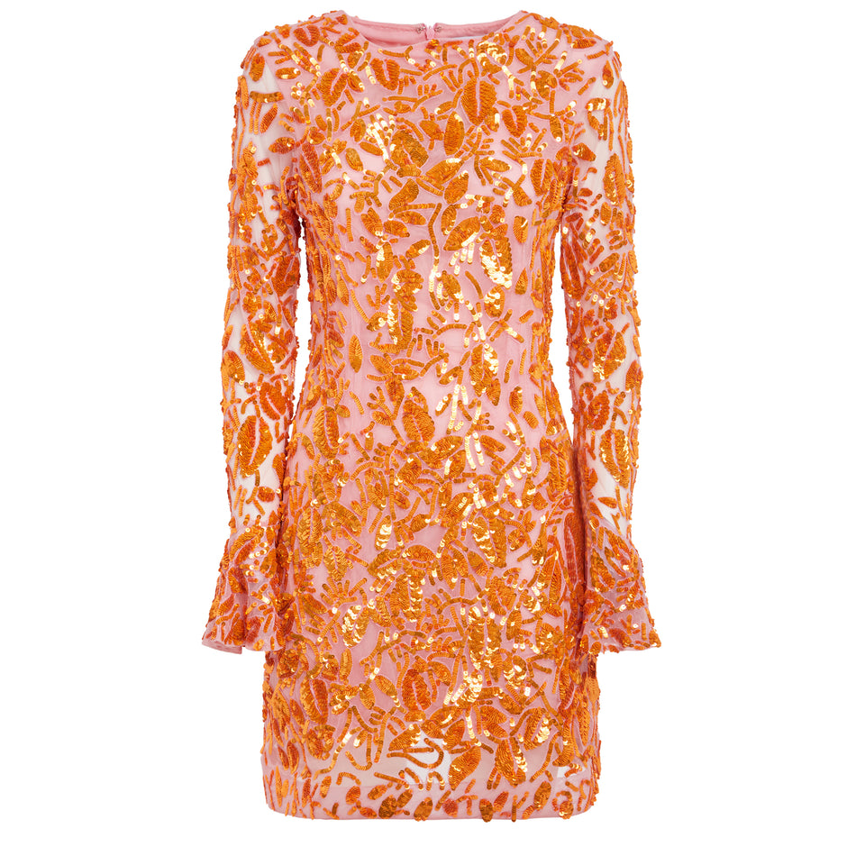 ''Lupita'' dress in orange fabric