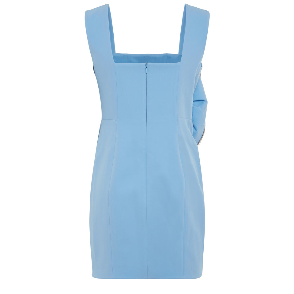 ''Santiago'' mini dress in light blue fabric