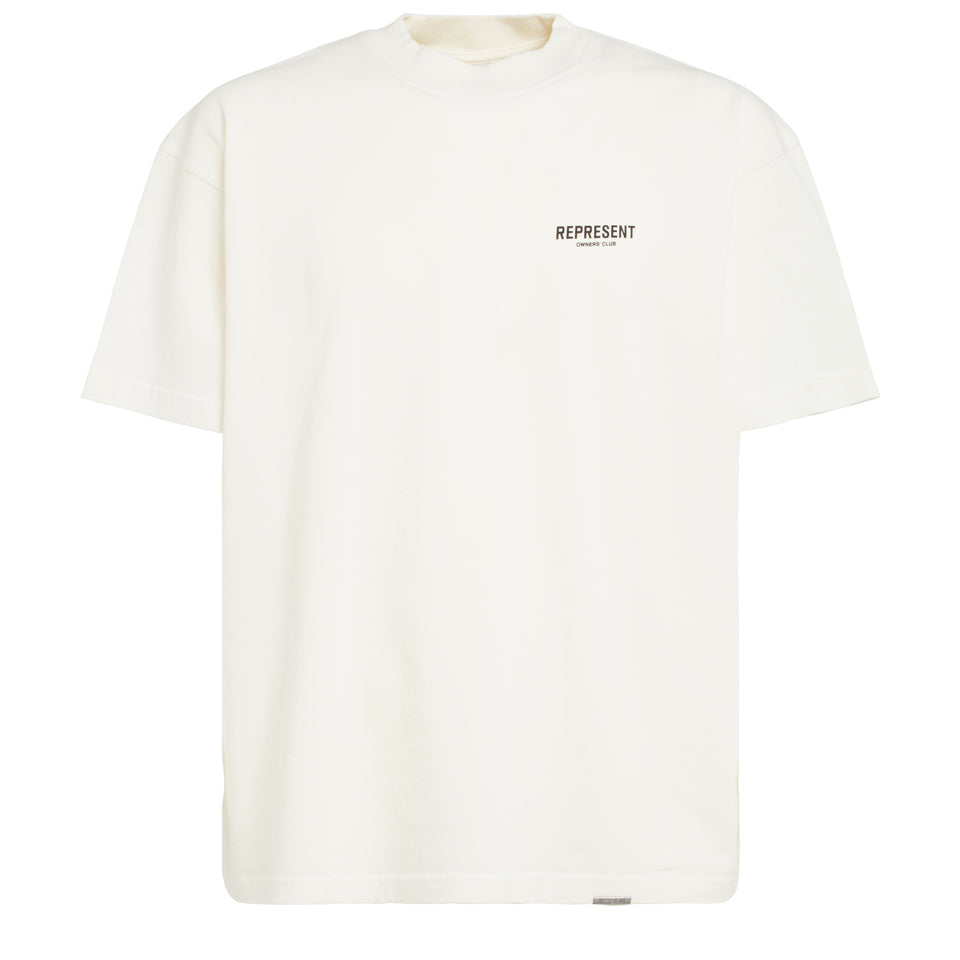 White cotton ''Owners club'' T-shirt