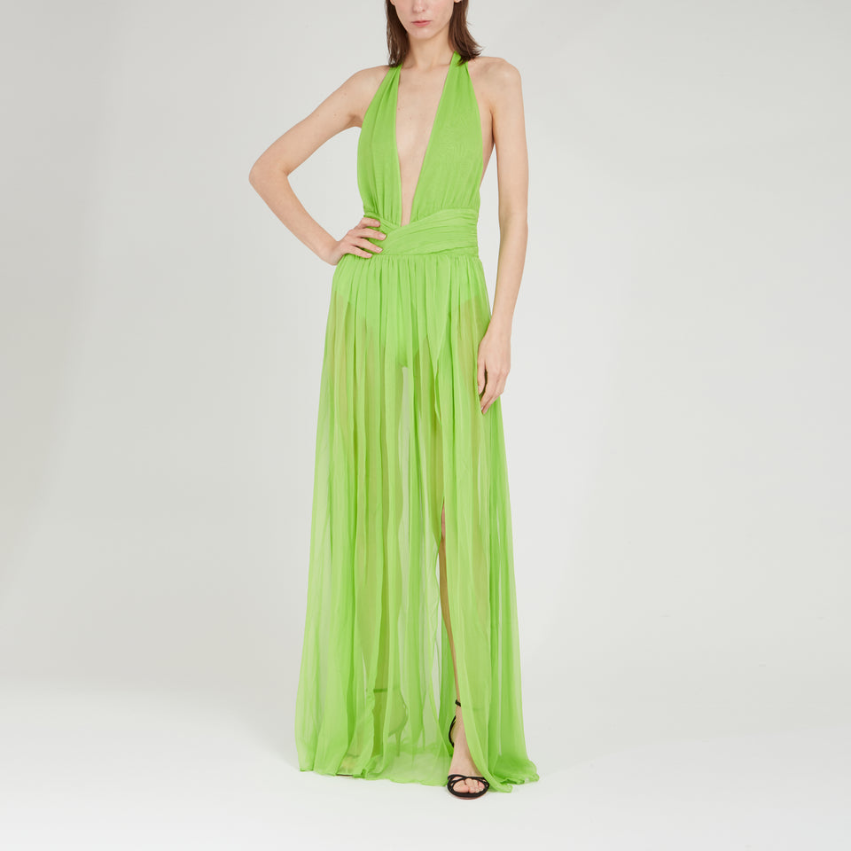 "Zion" dress in lime fabric