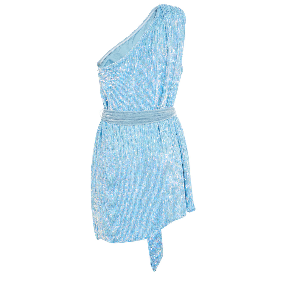 "Ella" dress in blue fabric