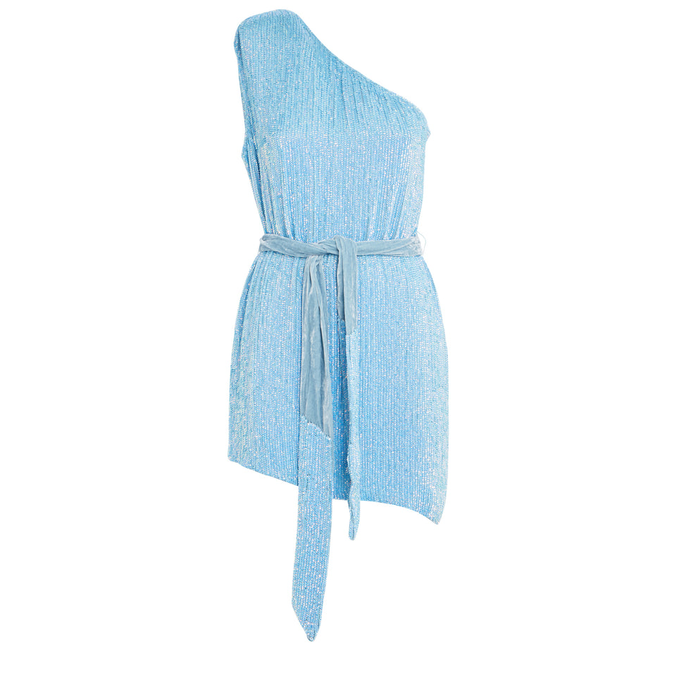 "Ella" dress in blue fabric