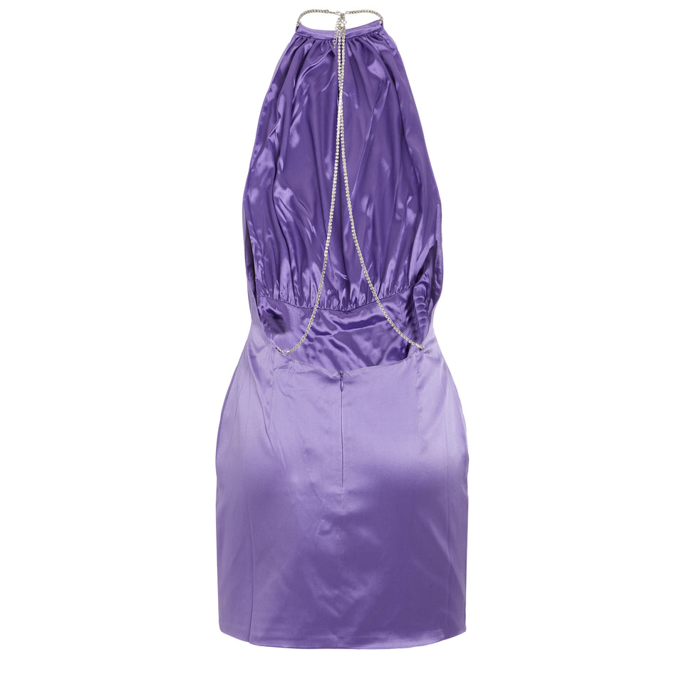 ''Anahita'' mini dress in purple fabric