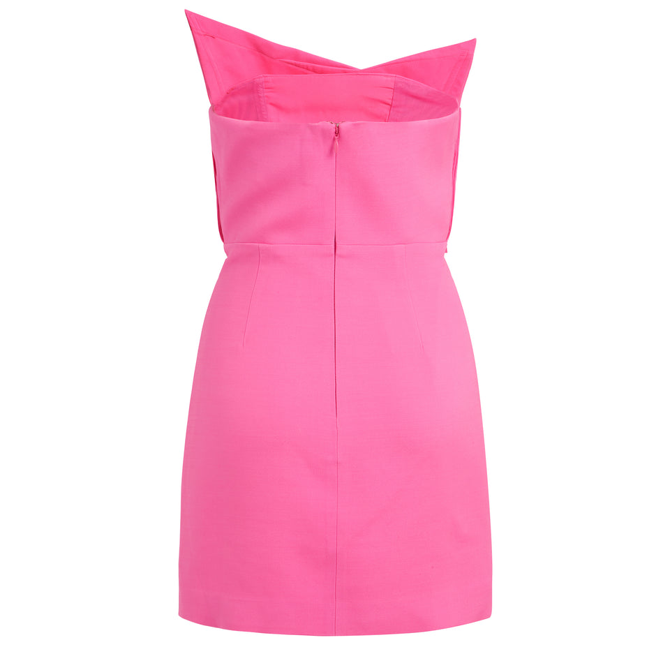 Pink fabric mini dress