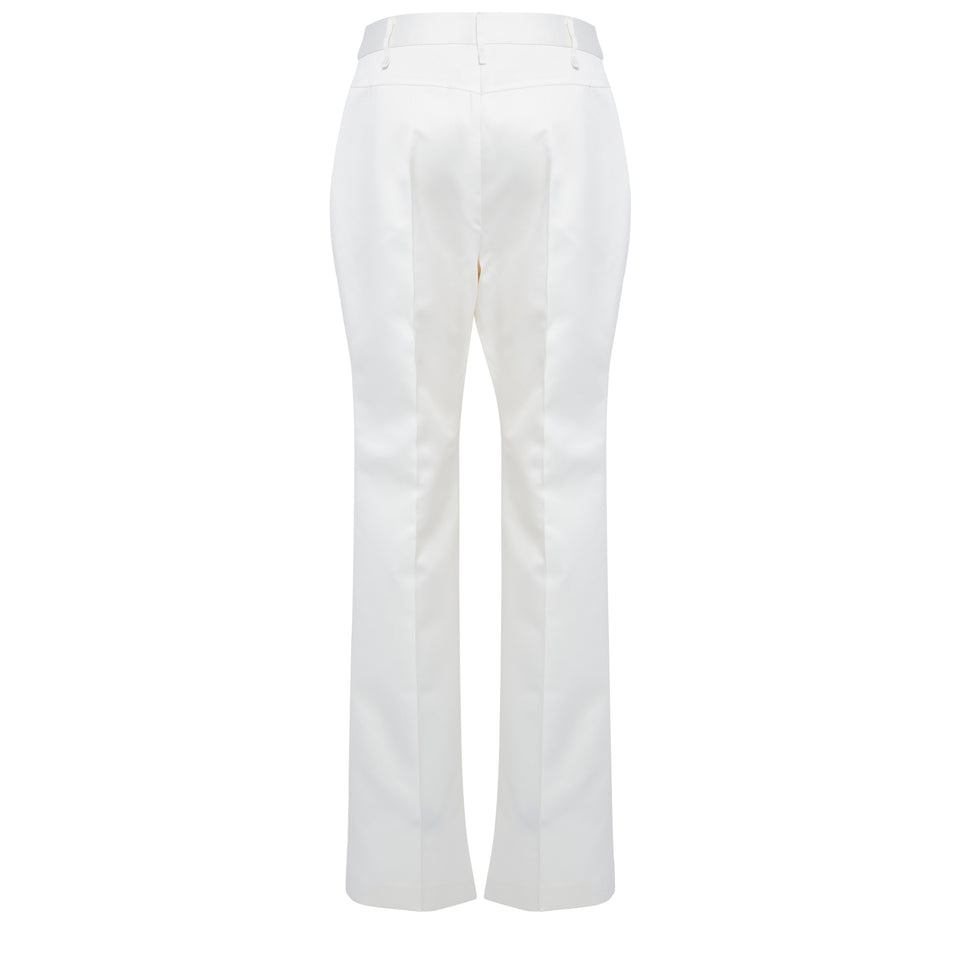 White fabric pants