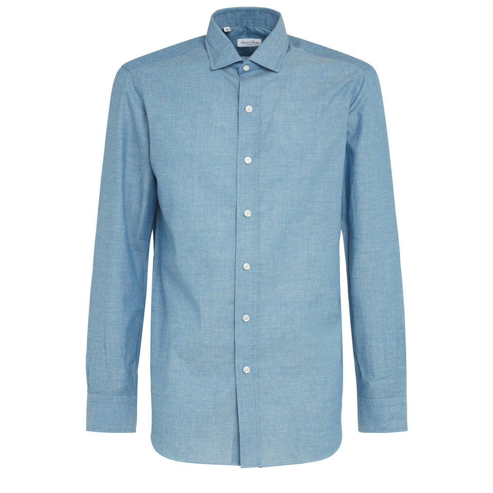 Camicia in cotone azzurra