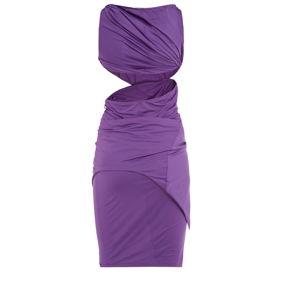 Purple fabric dress