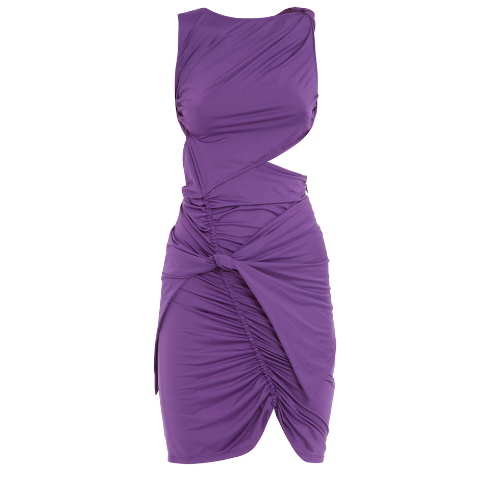 Purple fabric dress