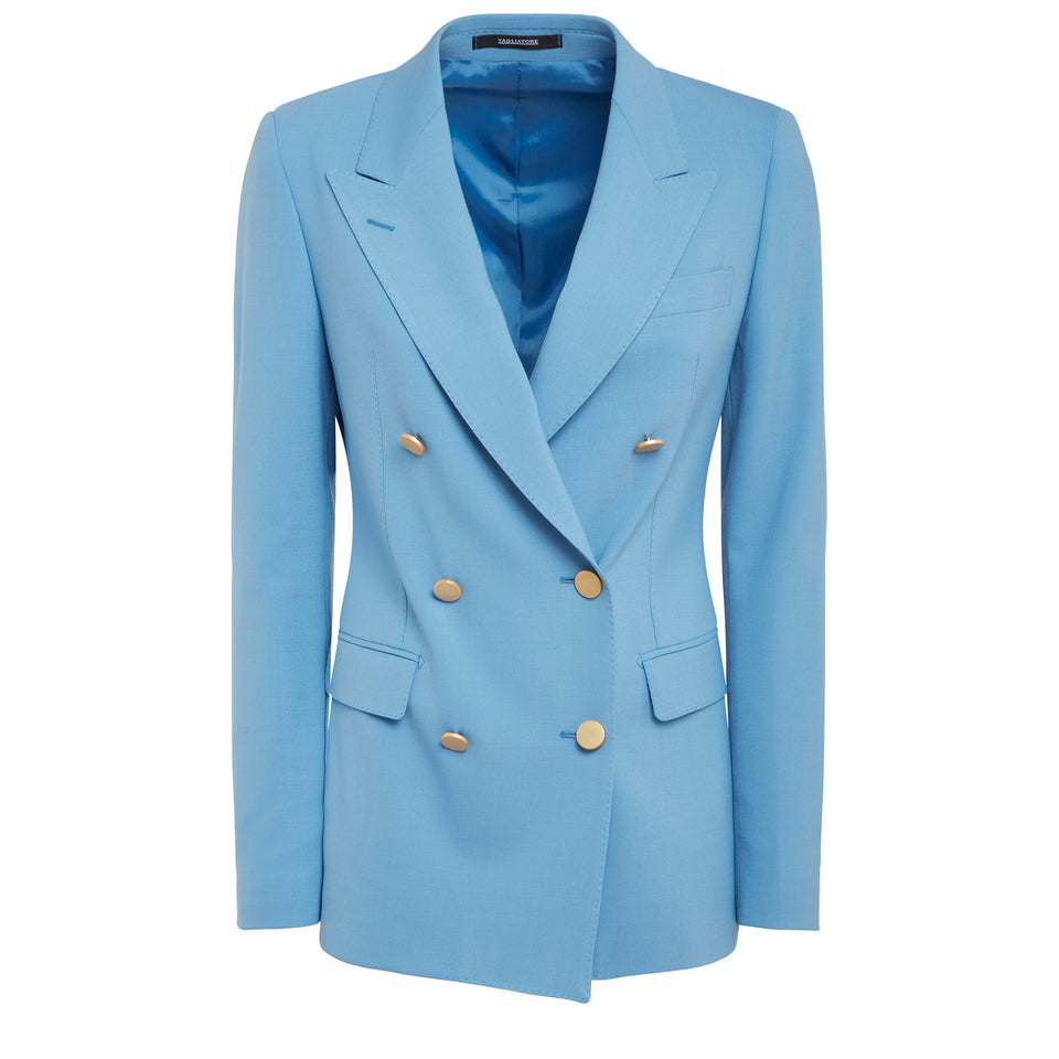 Light blue cotton blazer