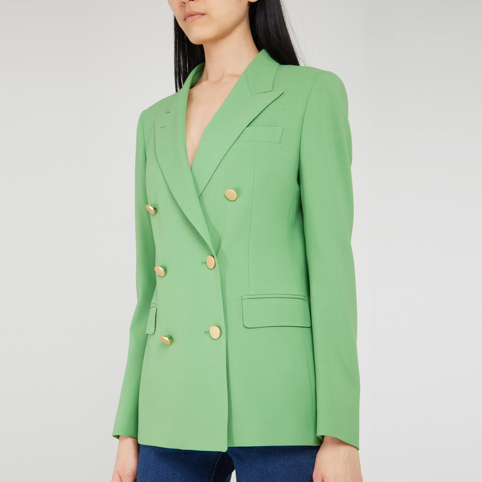 Green cotton blazer