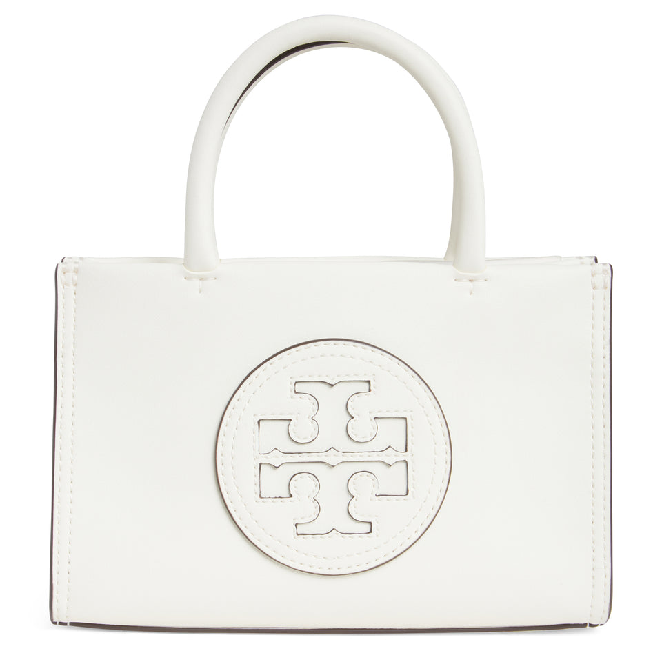 White leather mini ''Ella'' shopping bag