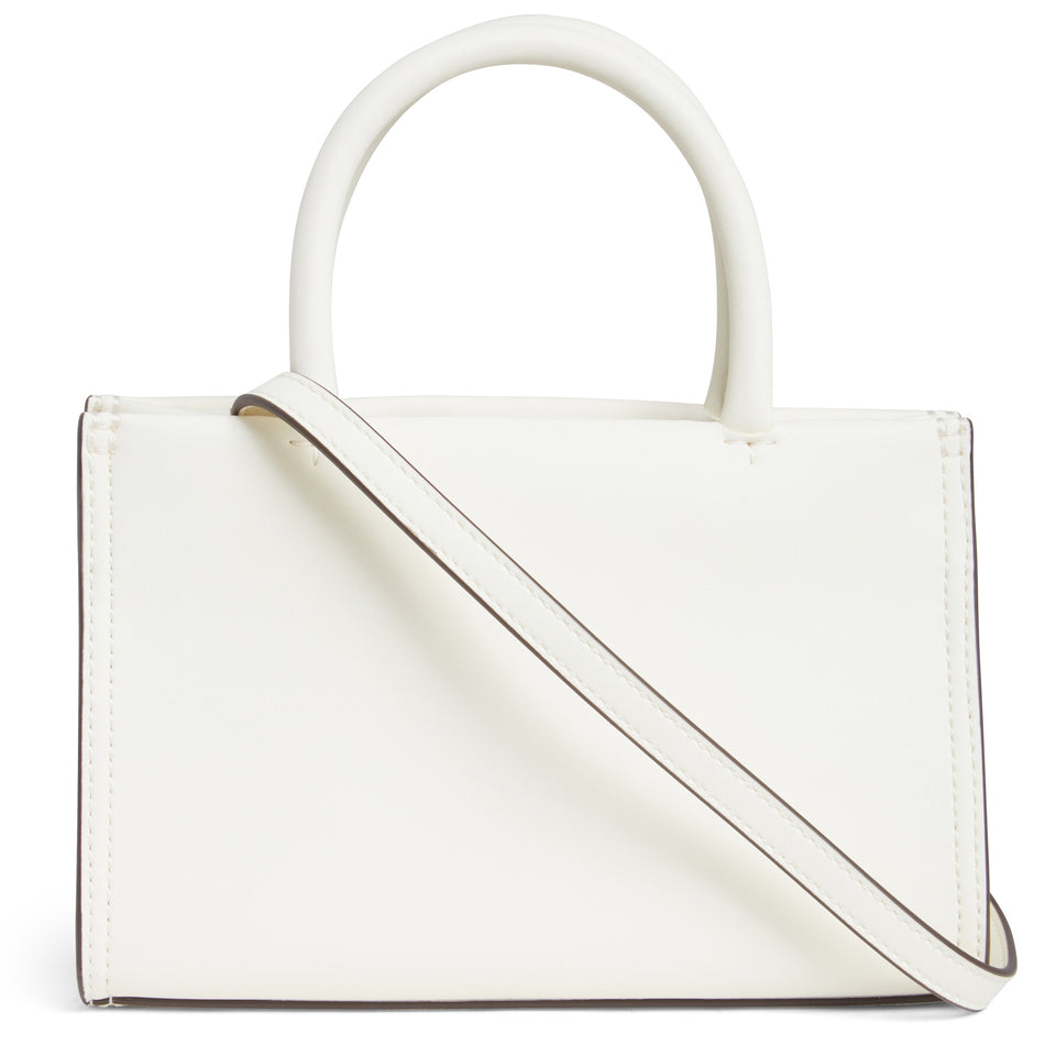 White leather mini ''Ella'' shopping bag