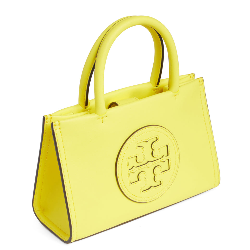 Borsa shopping mini ''Ella'' in pelle gialla