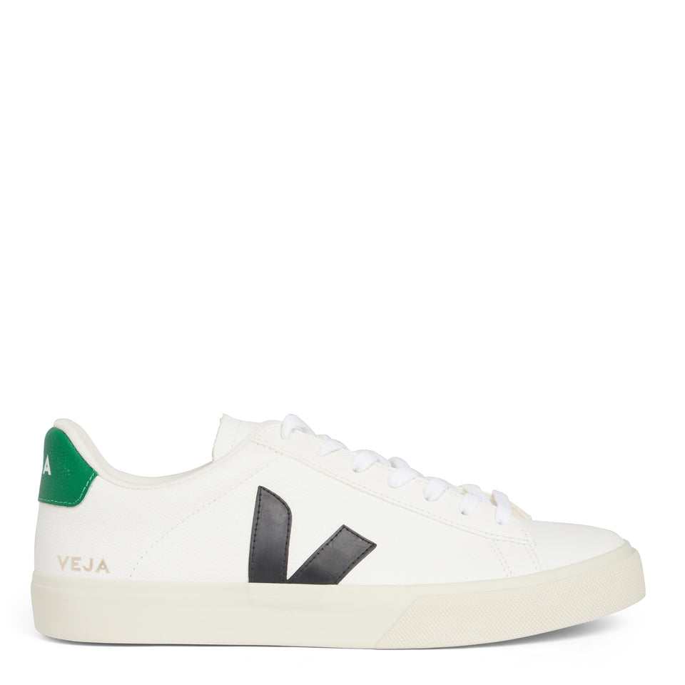 White and green leather ''Chromefree'' sneakers