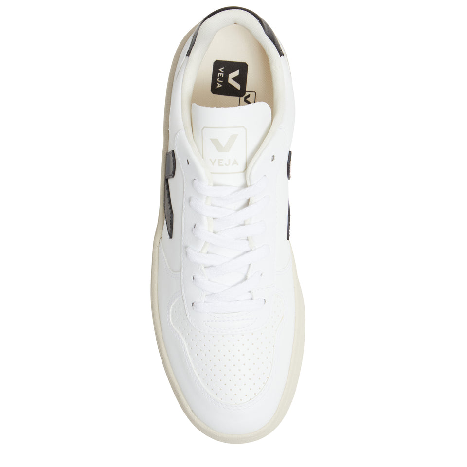 Sneakers ''Chromefree'' in pelle bianca e nera