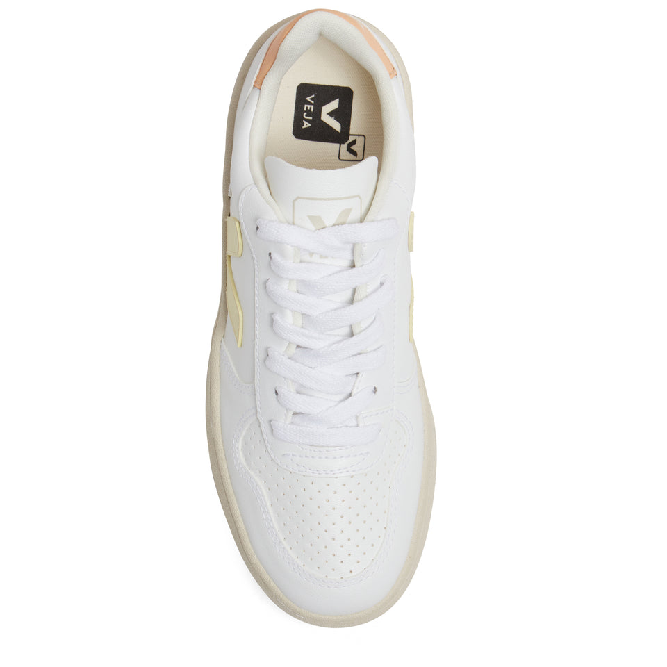 Sneakers ''V-10'' in pelle bianca
