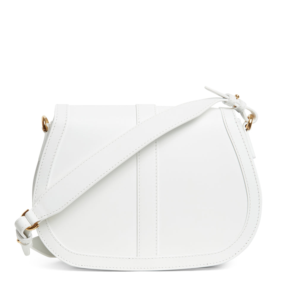 White leather ''Greca Goddess'' shoulder bag