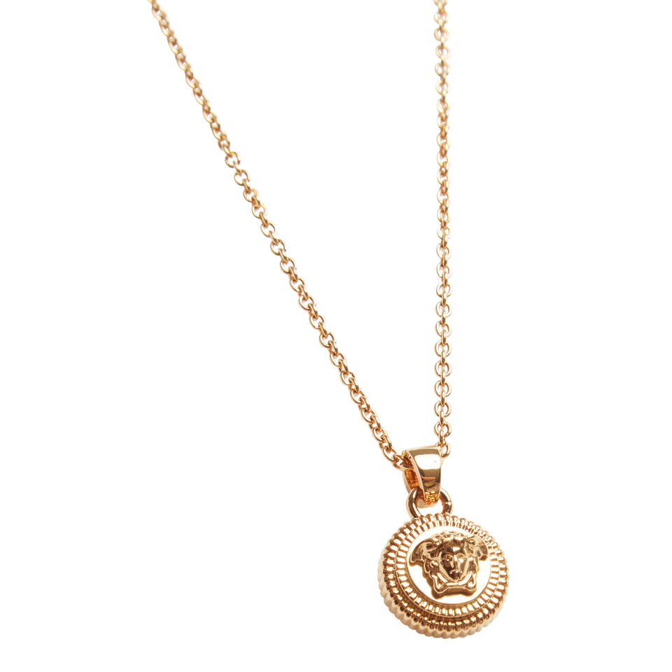 Golden metal ''Medusa Biggie'' necklace