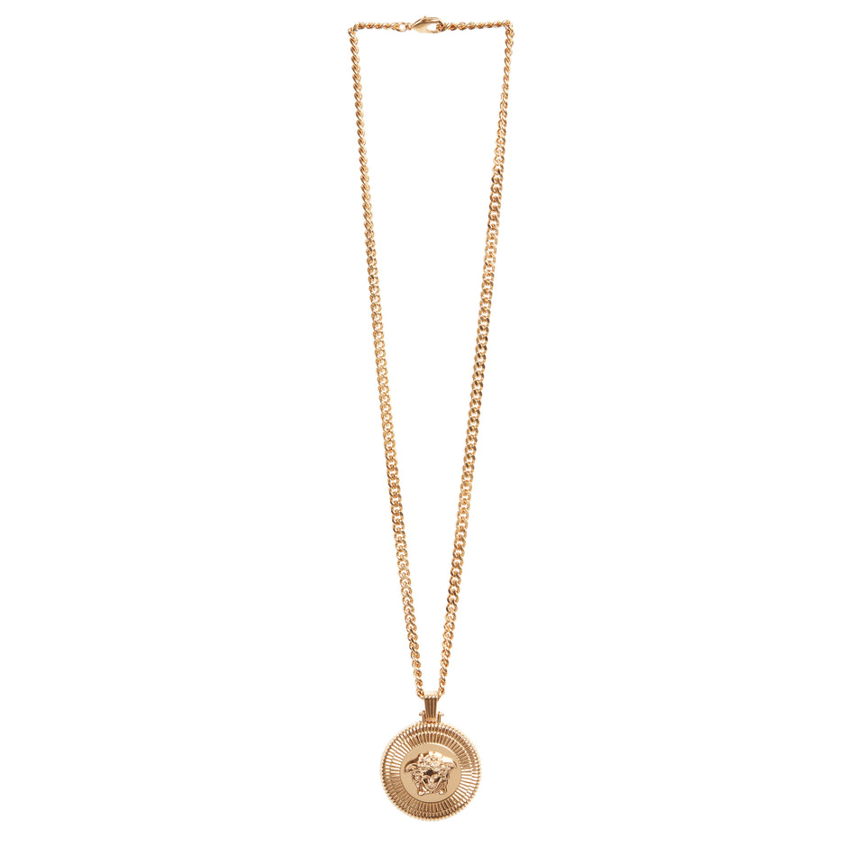 Golden brass ''Medusa Biggie'' necklace