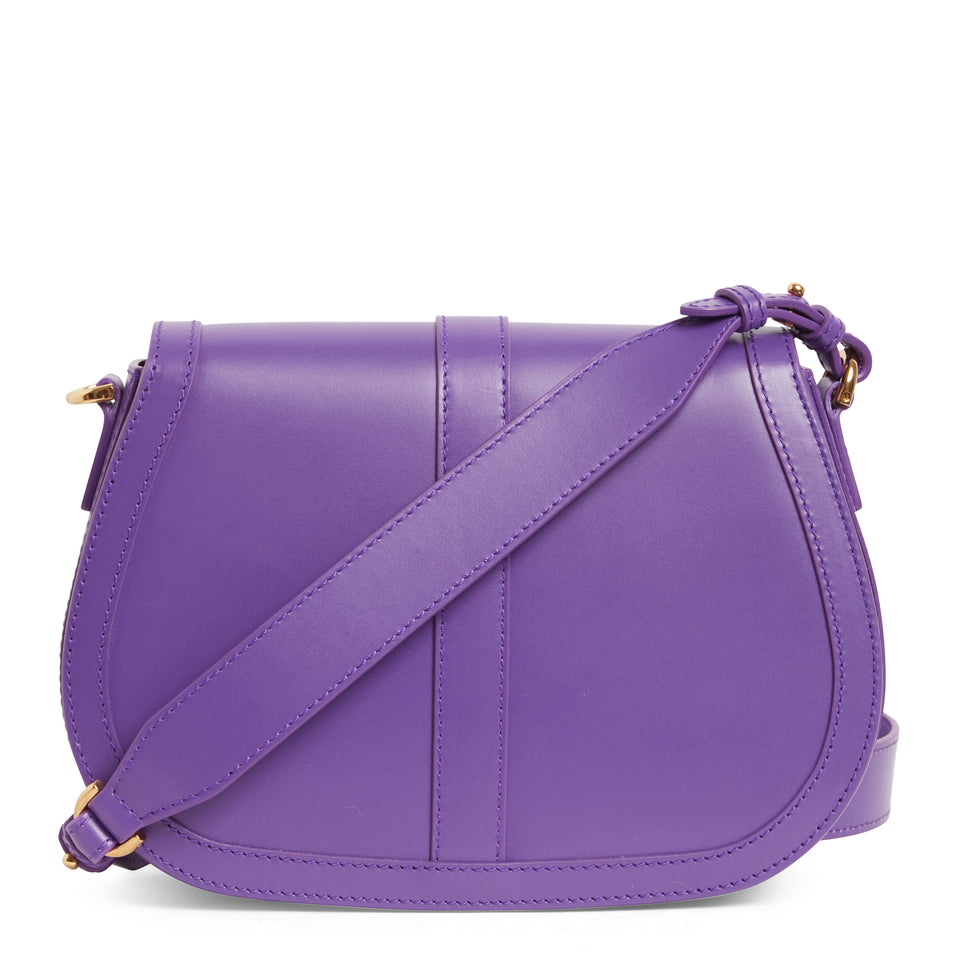 Purple leather ''Greca Goddess'' shoulder bag