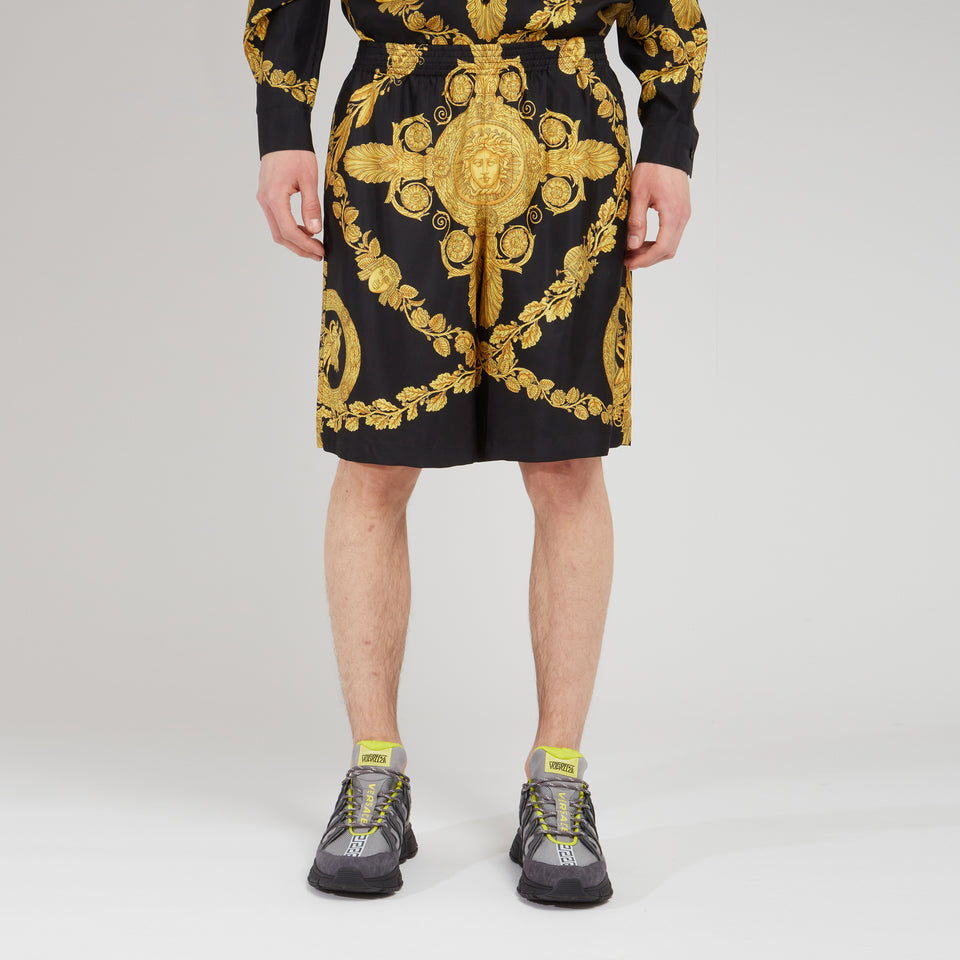 Shorts ''Baroque'' in seta multicolor
