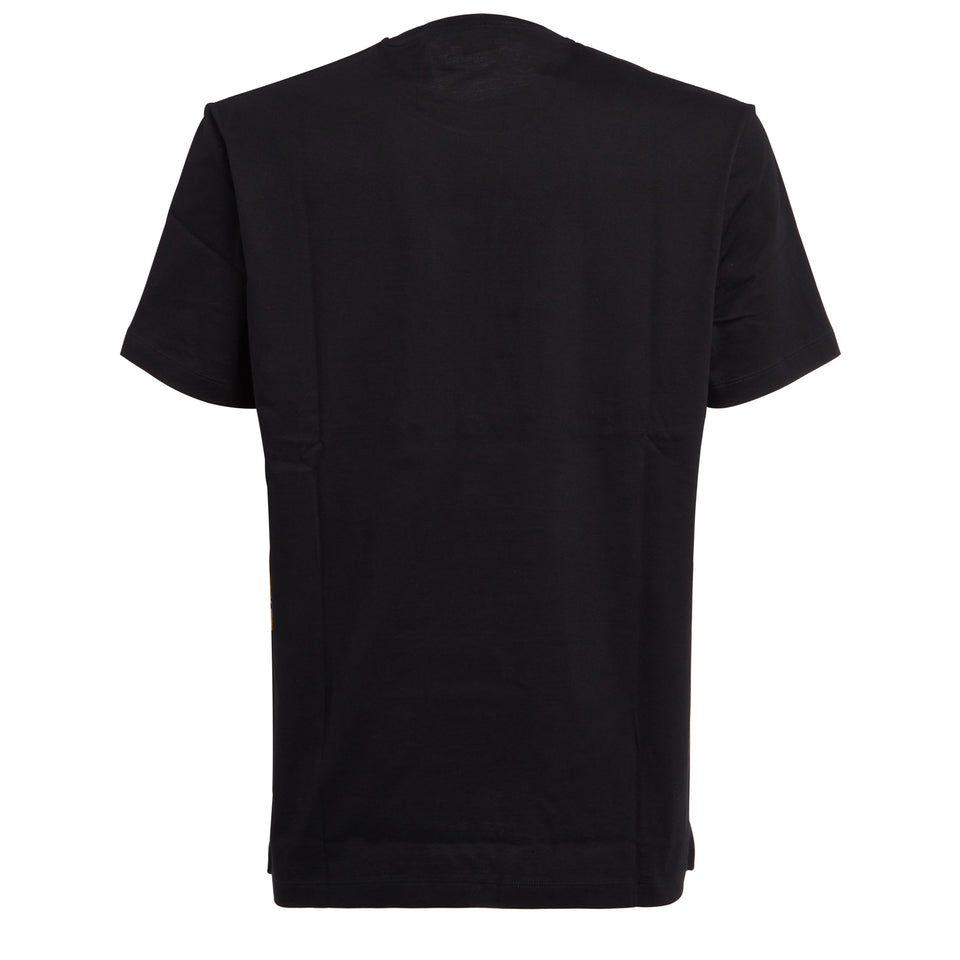T-shirt ''Maschera Baroque'' in cotone nera