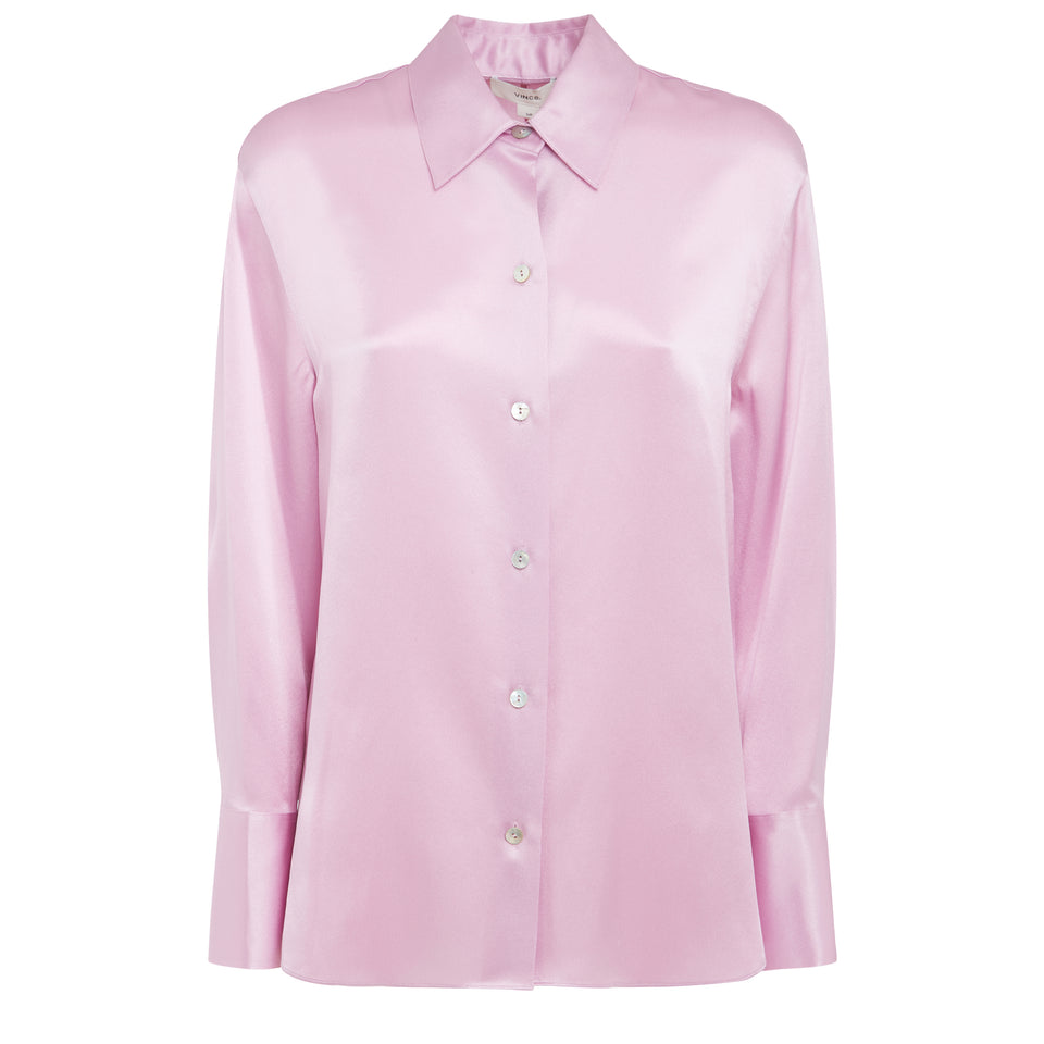 Pink silk shirt