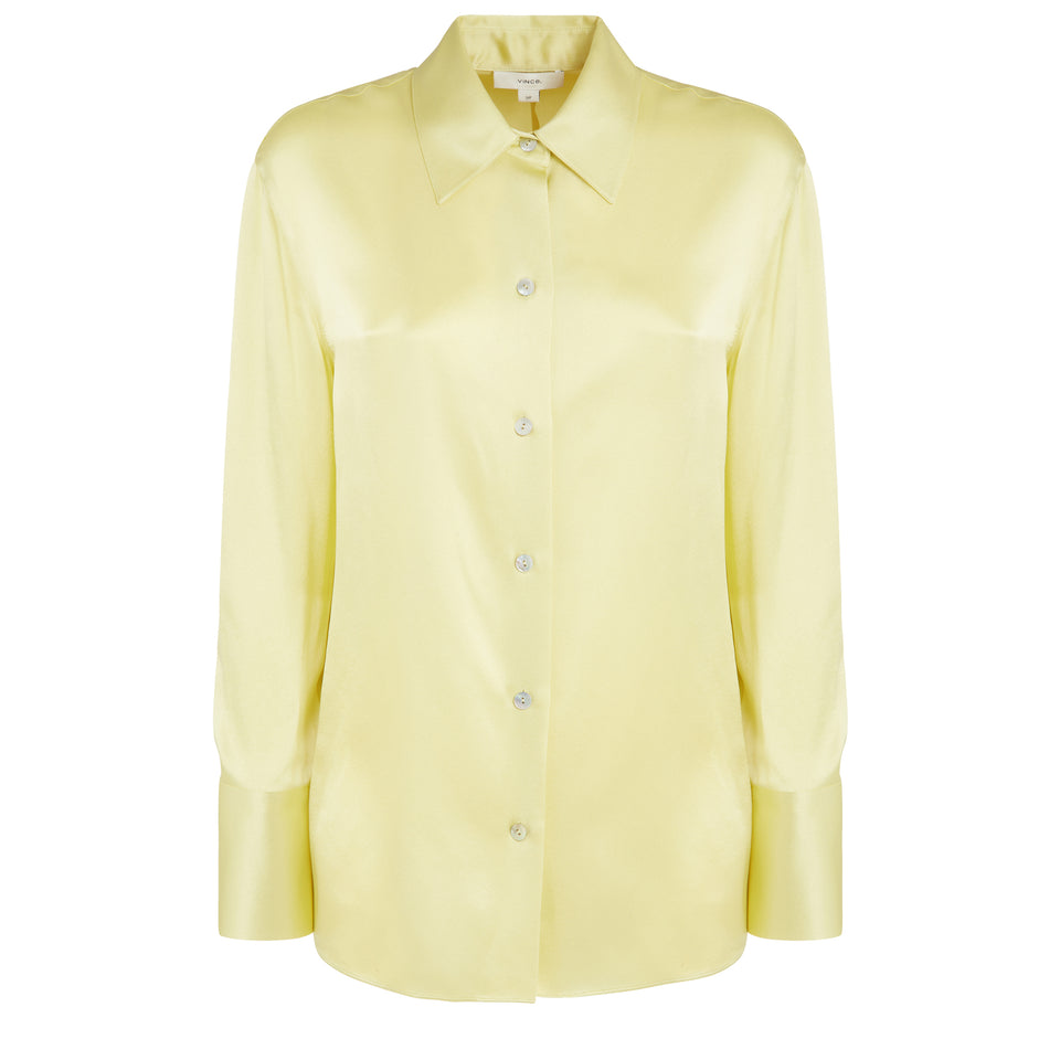 Camicia in seta gialla