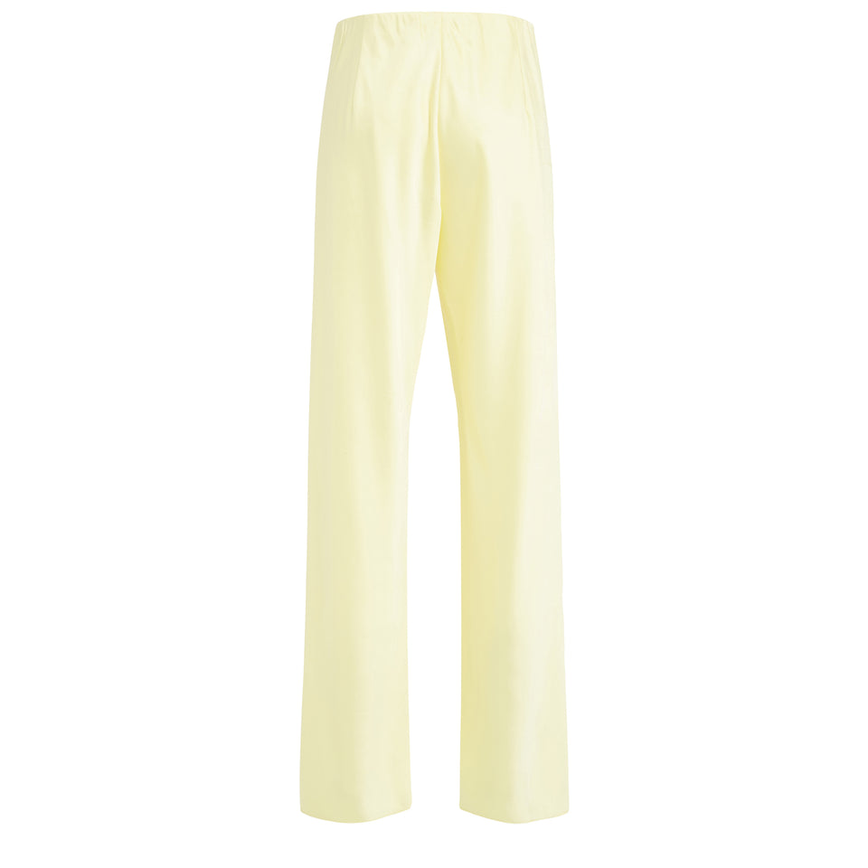 Yellow silk pants